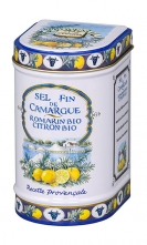 Jemná mořská sůl z Camargue s rozmarýnem a citronem BIO, plechovka 125 g, Provence d'Antan Jemná mořská sůl z Camargue s rozmarýnem a citronem BIO, plechovka 125 g, Provence d'Antan